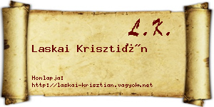 Laskai Krisztián névjegykártya
