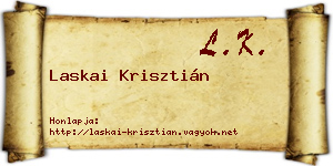 Laskai Krisztián névjegykártya